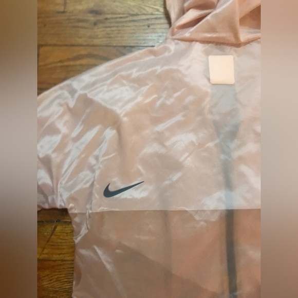 Nike Semi-Sheer Rose Pink Hooded Nylon Running Jacket XS S - Picture 6 of 6